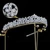 European and American Korean Style Bridal Hair Accessories Princess Crown Wedding Tiara Zircon Crown