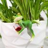 Miniature Frog Figurines Plant Decorations for Pots, Funny Frog Garden Decor Outdoor Gifts Women Frog Statue Planter Huggerfor Flower 3.94"x2.12"x3.94