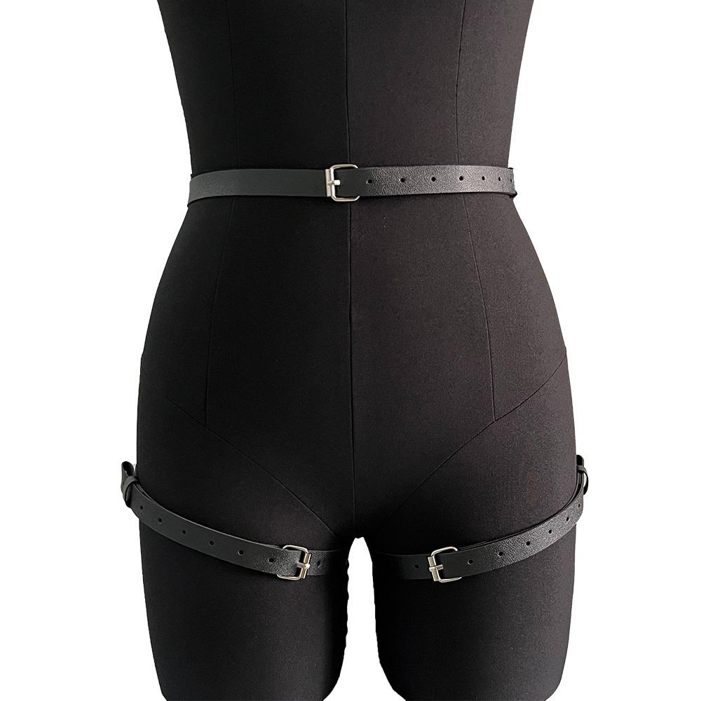 Women Fashion Sexy Belt Pu Leather Gothic Harness Belts Street Style Exotic Holiday Carnival Party Accessories