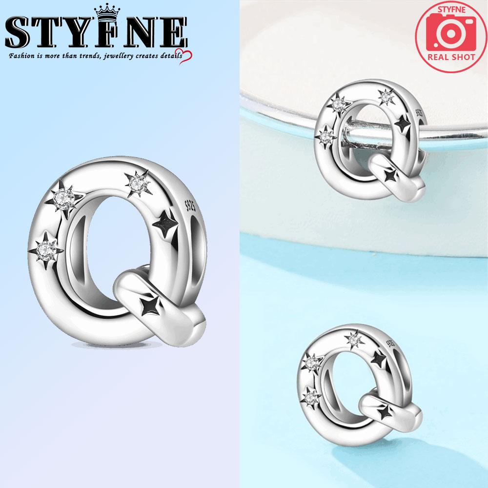 Copper Twenty-Six Letters From A-Z Rose Series Charms Beads Pendant For Original Bracelet Woman Girl Jewelry
