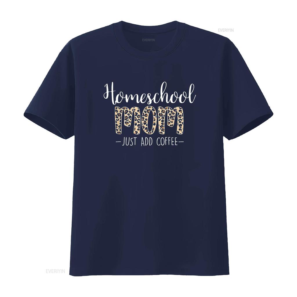 Homeschool Mom For Mama Coffee Women Summer Tops Stylish T Shirt with Print vintage Washed streetwear fashion Comfortable