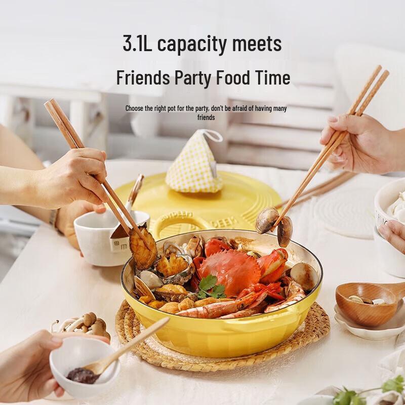 Buydeem Enamel Cast Iron Braising Pot