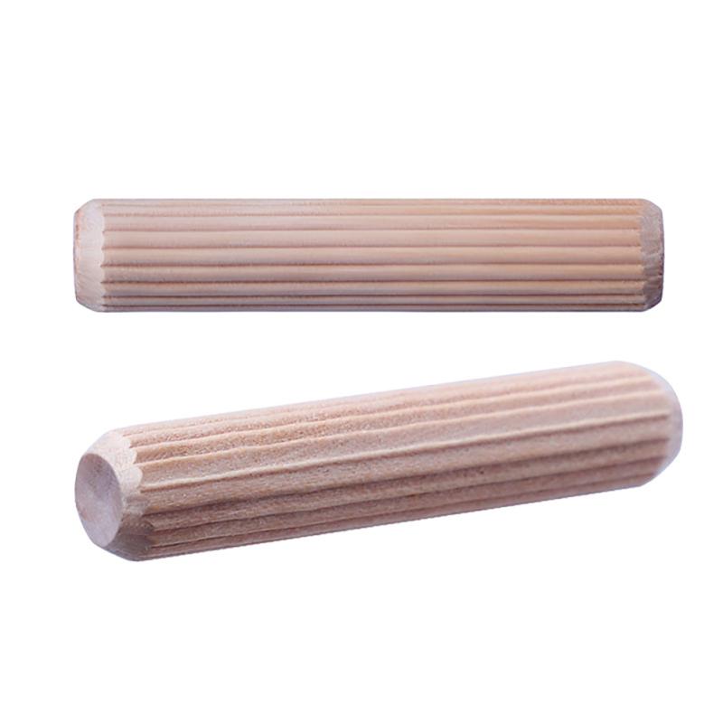 100 Pcs Wooden Dowel Pins With Fluted Beveled Round Wood Tip Positioning Block Woodworking Tool