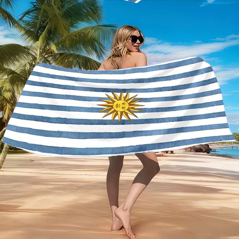 Strandtuch mit Argentinien-Flaggen-Design, Schnelltrocknend, Pflegeleicht, Geeignet für Fitness und Strandurlaub, Sport-Essential