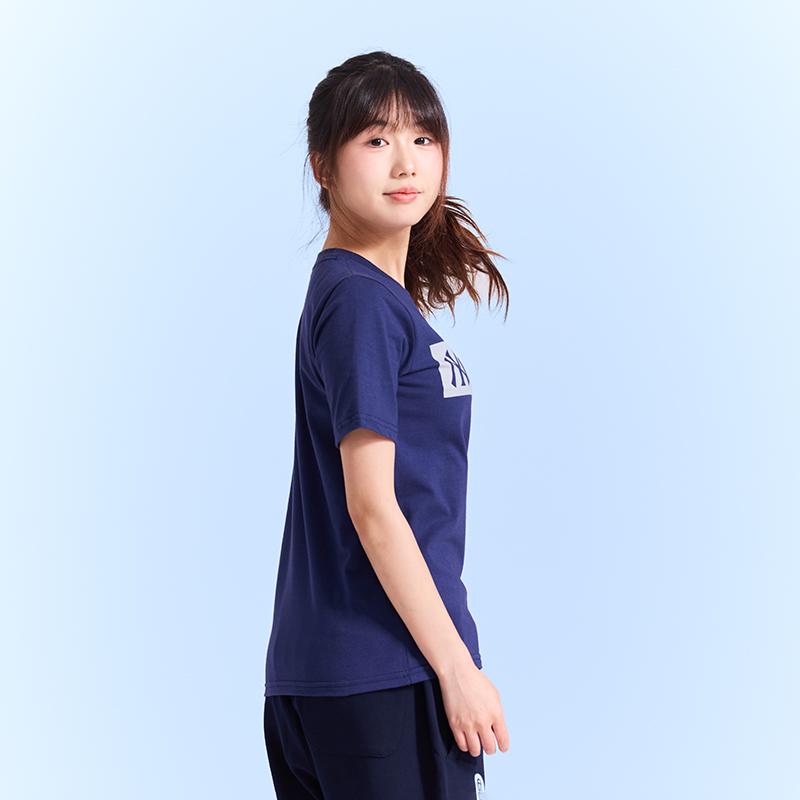 Nike MLB Samarbeids T-skjorte Kort Erm Komfortabel Rund Hals Enkel Barnetopp Marineblå 3Z3B7NMHR-NYY