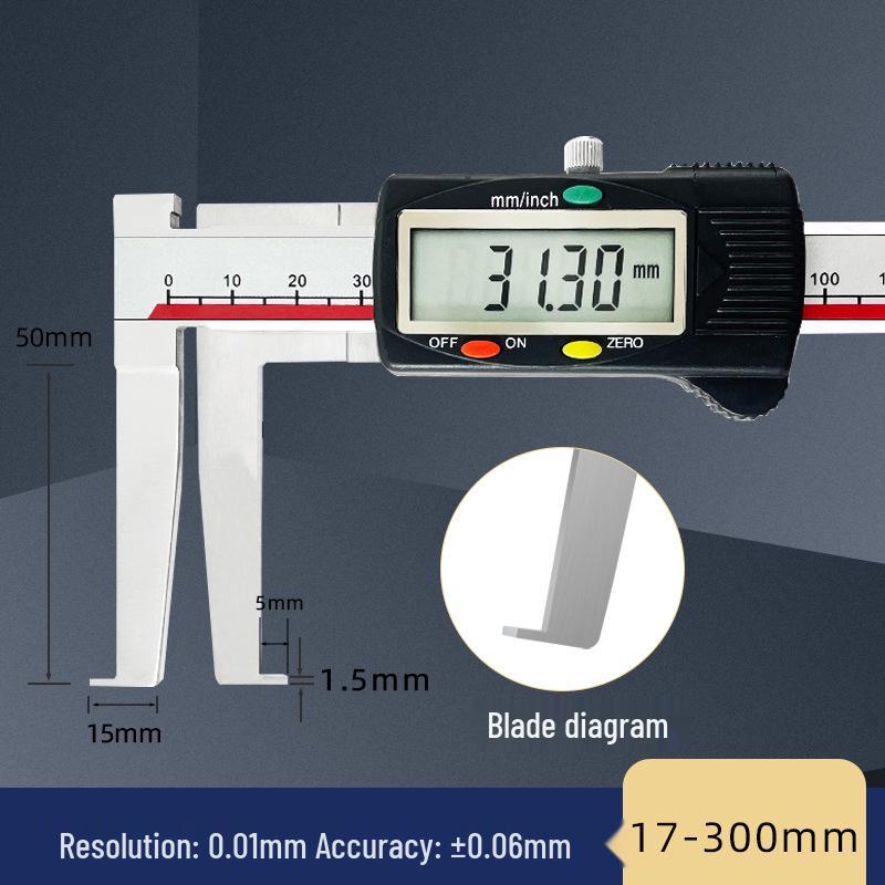 Guilin Guanglu High-Precision Digital Caliper for Inner Hole, Inner Circle, Flat-Headed Groove Measurement
