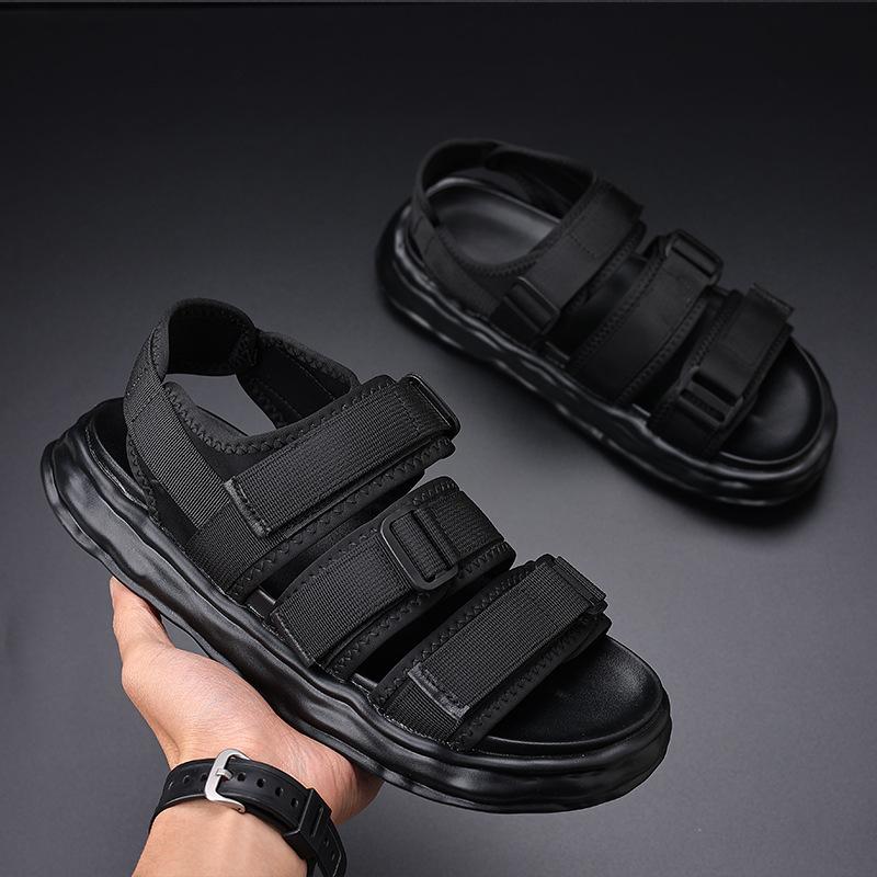 

Сандалии летняя одежда спортивные сандалии мужские модные туфли для вождения на платформе для отдыха на природе вьетнамские пляжные туфли 4890-W 38 чёрный