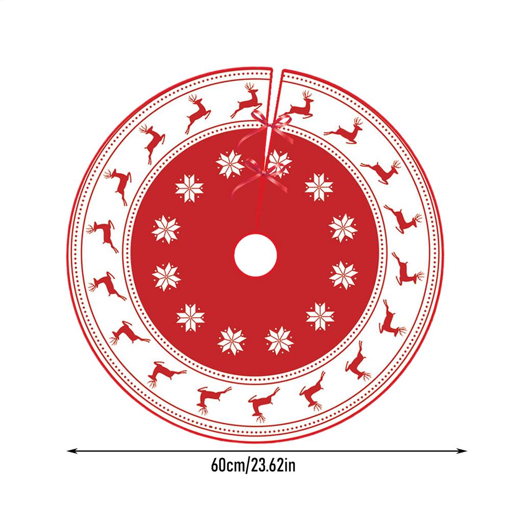 

Large Christmas Skirts for Trees Tree Base Cover Tree Skirts 23.6 Inch Holiday Tree Skirt Red Cover Snowflake Reindeer Home
