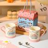 Birthday Bear Ceramic High Value Water Cup Gift Box Cute Couple Cup Gift Mug Gift Mug Souvenir
