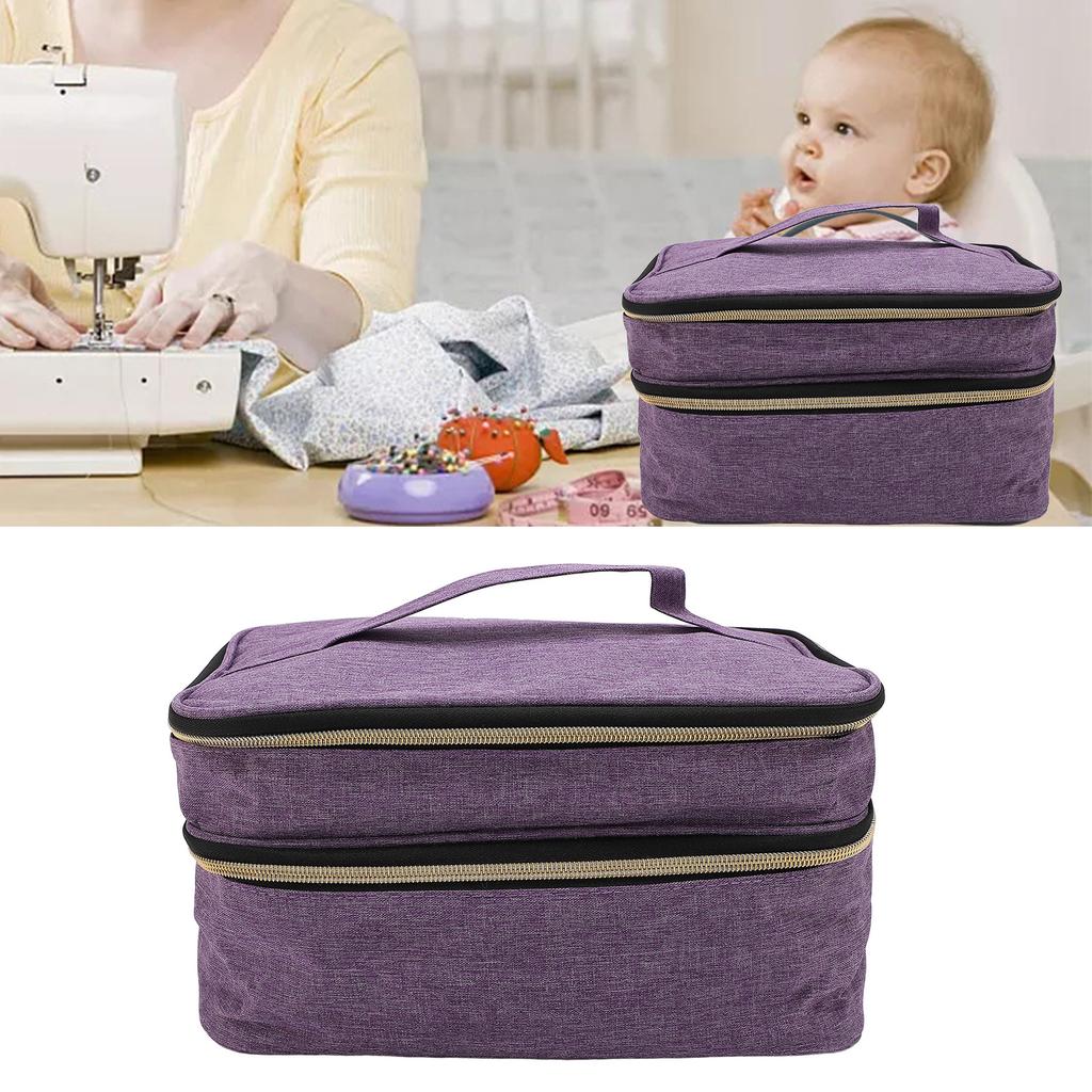 Dikiş Aksesuarları Çift Katmanlı Çoklu Bölmeli Su Geçirmez Polyester Dikiş Malzemeleri Çantası