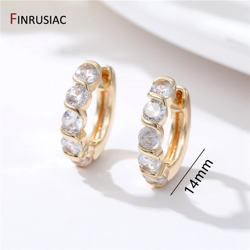 2026 New Simple Brass Gold Plated Hoop Earrings For Women Trendy Round Circle Unisex Earring Party Jewelry
