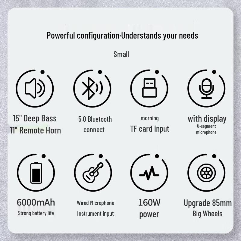 SAST A90 15-inch Portable Bluetooth Karaoke Speaker