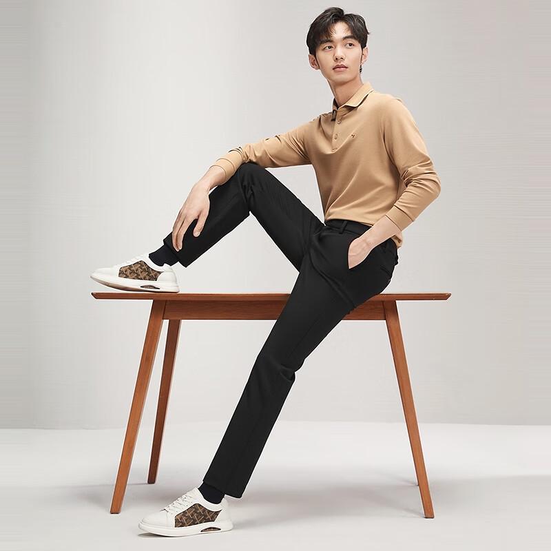 Septwolves Men's Geometric Print Straight Leg Casual Pants