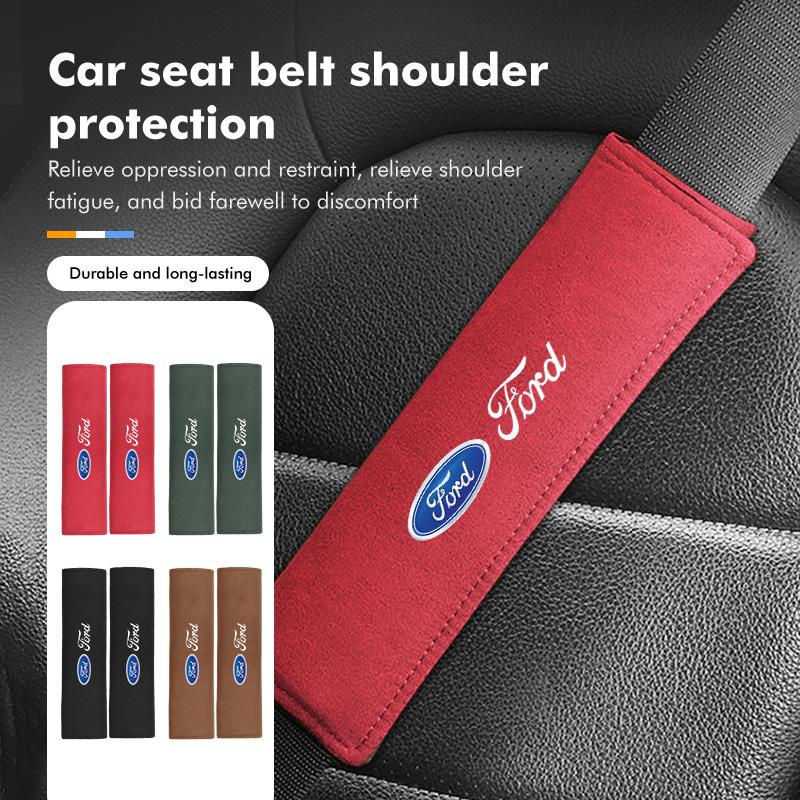 Soft Car Safety Belt Shoulder Cover Fatigue Relief Comfort Cushion For Ford Focus Mk2 Mk3 Mk4 Fiesta Ranger Mondeo S-MAX Kuga