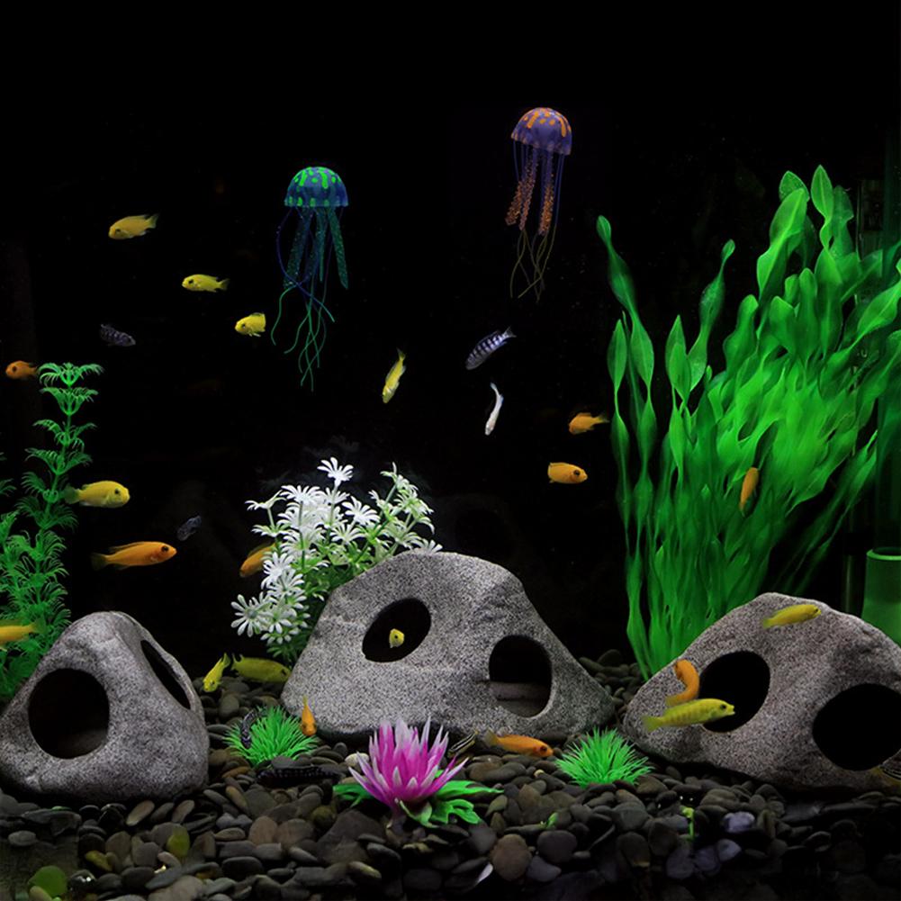 Purple Sand Aquarium Decoration Fish Shrimps Shelter House Pottery Landscaping Ornaments Decor Fish Tank Submarine Cave Decor