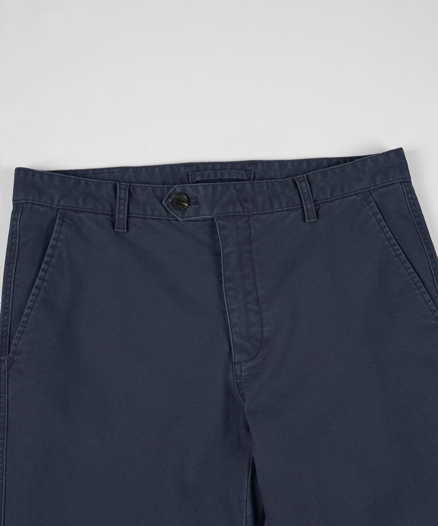 BIRBANTE Garment-Washed Spandex Chino Pants - Dark Navy