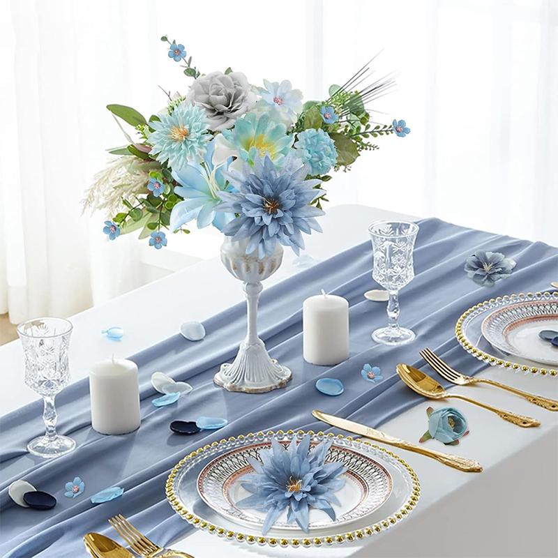 Gemischte künstliche Blütenköpfe, Seidenrosen, Kunstblumen für Heimdekoration, Hochzeitsdekoration, DIY-Bastelgirlanden-Zubehör