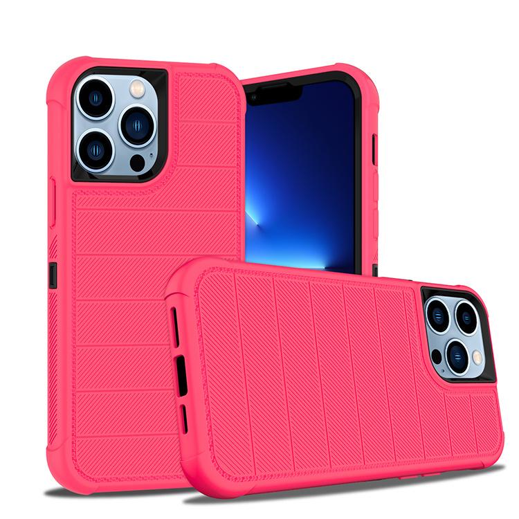 Back Clip Sliding Case Three-in-One for IP13 PROMAX Second Generation Defense Solid Color Phone Case