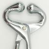Stainless Steel Cattle Nose Ring Cow Nose Plier Traction Force Tool with Chain Metal Animals Locking Equipment Accessory