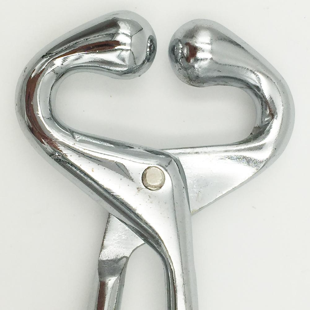 Stainless Steel Cattle Nose Ring Cow Nose Plier Traction Force Tool with Chain Metal Animals Locking Equipment Accessory