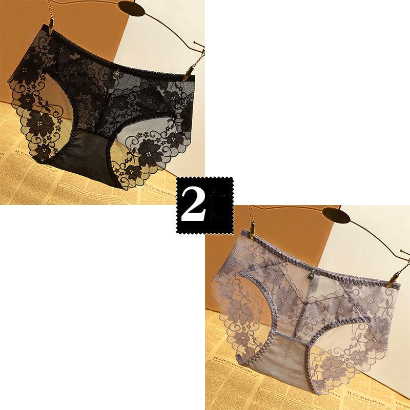 2 Pcs Frauen Höschen Weibliche Sexy Spitze Unterhose Atmungsaktive Dessous Versuchung Transparent Dessous Unterwäsche