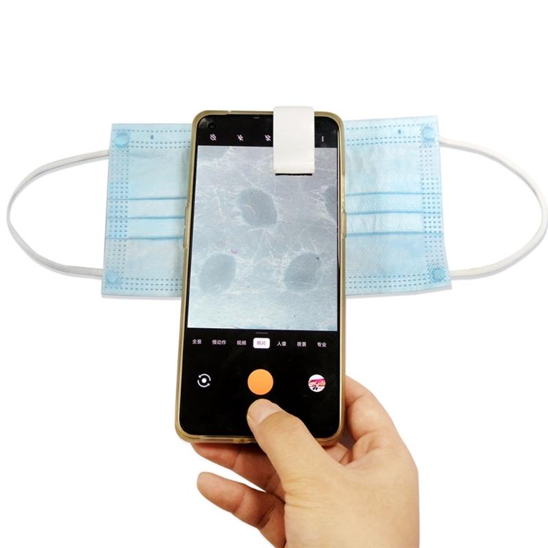 200X LED Lighted Pocket Microscope with Builtin LED Universally Smartphone Digiscoping Adapter Clip Macro Lens