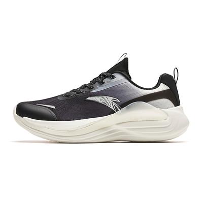 Lingyun 4 Sapatos de Corrida Confortáveis com Absorção de Choque Duráveis de Cano Baixo Tênis Feminino Preto Branco 922415532-1