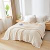 Barley Ears Solid Color Jacquard Blanket Coral Fleece Blanket Thickened Soft Comfortable Blanket Gift Blanket
