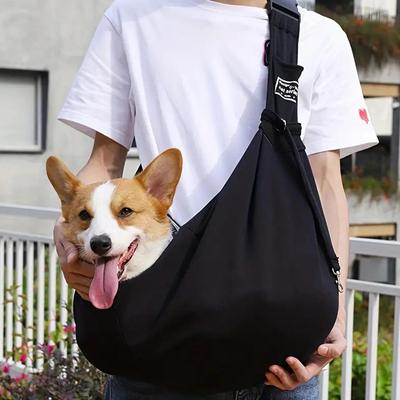 Bolsa de transporte ajustável para cães de estimação, bolsa de ombro única para viagem ao ar livre, bolsa tipo bandoleira para cães, bolsa tote para filhotes