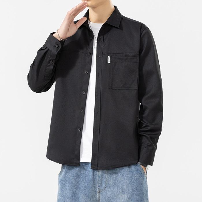 Shirts, Men's Long-sleeved Casual Shirts, New Style Spring Clothes, Handsome Work Jackets for Men