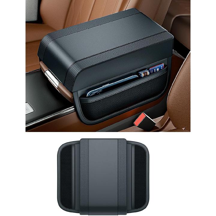 Car Console Covers Car Center Console Cushion Pad Leather Car Armrest Pad Armrest Cushion Pad Arm Rest Cover for Car Most Vehicle, SUV, Truck