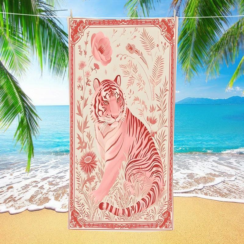 Oversized Microfiber Beach Towel Extra Large Quick Dry Sand Free Bath Towel Tropical Leopard Parrot Swim Pool Blanket Adults