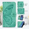 For Motorola Moto G56 5G Case Butterfly Pattern PU Leather Folio Flip Phone Cover -  Green