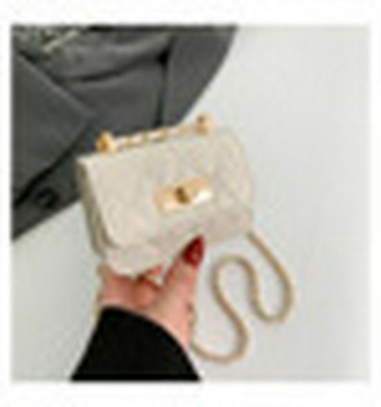 Korean Style Retro Women's Diamond Pattern Chain Crossbody Bag 2025 - Trendy Fashion Casual Small Square Shoulder Bag