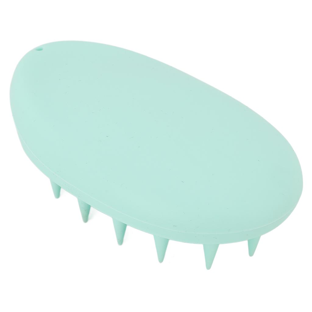 3pcs Oval Shape Hair Brush Silicone Elastic Wide Teeth Shampoo Brush for Hair Washing Cleaning