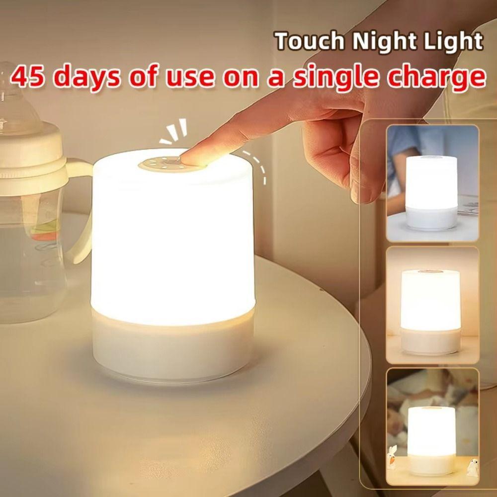 Motion Sensor LED Touch Lamp 3-Color Lighting Bedside Table Lamp  Kitchen Cabinet