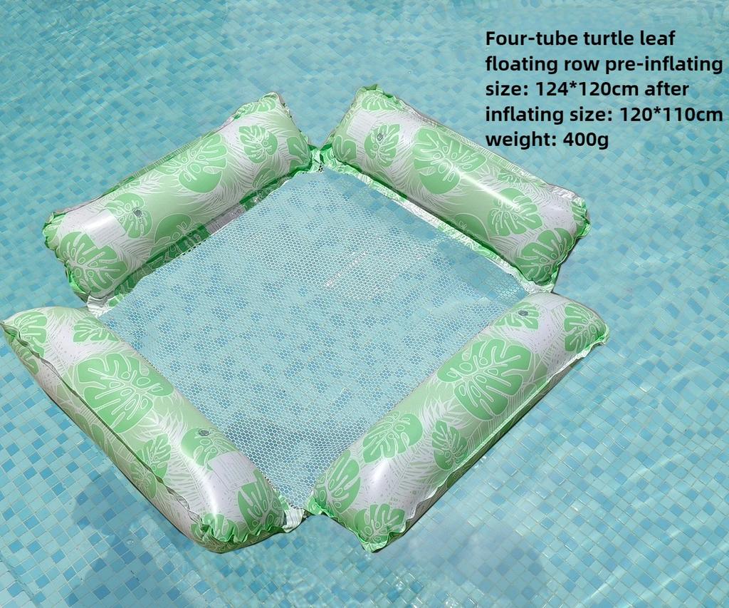 Water Inflatable Lounge Chair, Floating Bed Hammock Foldable Dual Use Backrest, Floating Row Comfortable Breathable and Relaxing