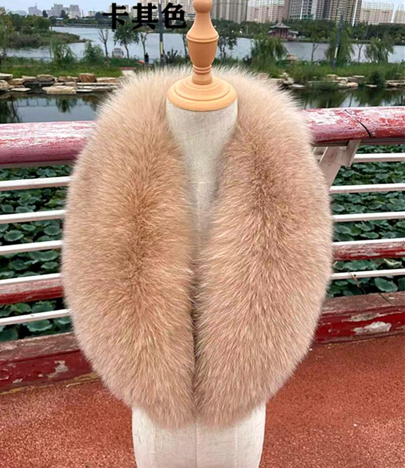 Women Natural Real Fox Fur Collar