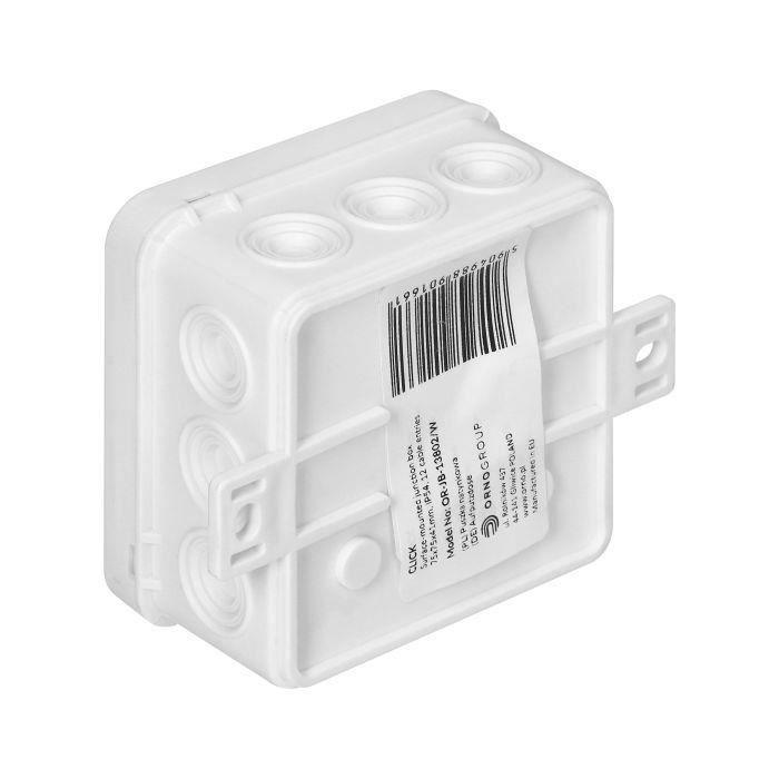 Boite de Derivation - ORNO - CLICK - IP54 - 12 Voies - 75x75x41mm - Blanc