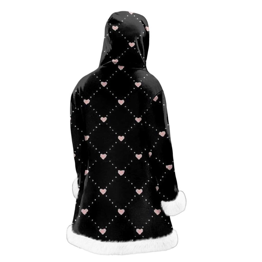 Herrkofta med huva, lång varm kappa