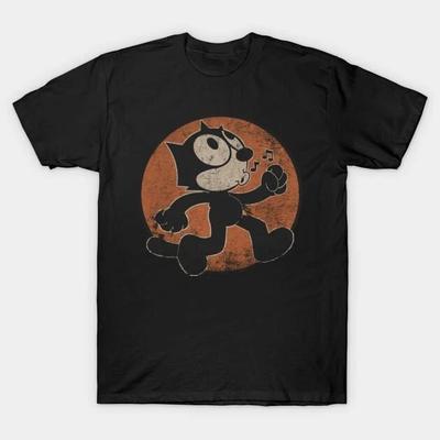 Felix The Cat Distressed Graphic  Full Size S-5XL Unisex T-Shirt