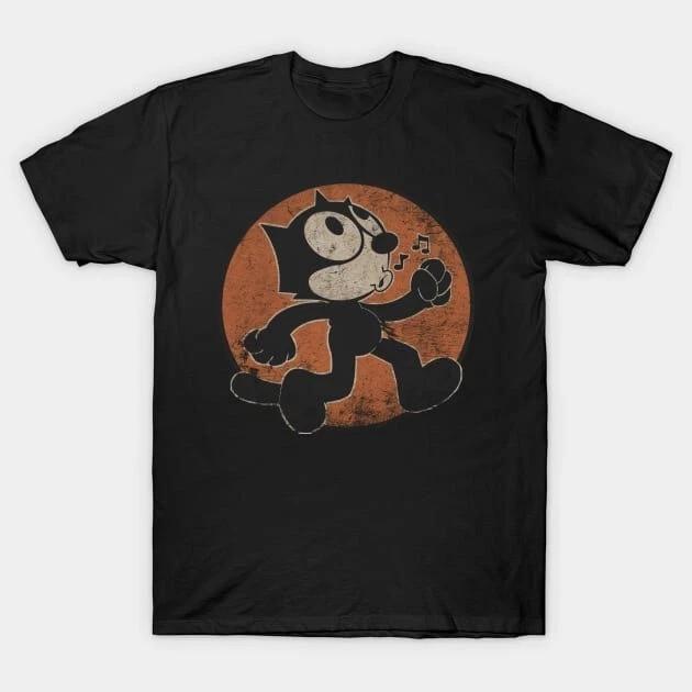 Felix The Cat Distressed Graphic  Full Size S-5XL Unisex T-Shirt S