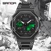 SANDA 6507 Outdoor Sports Men's Watch, Suitable for Neutral Waterproof, Fashionable, Luminous, Multi functional Electronic Wrist