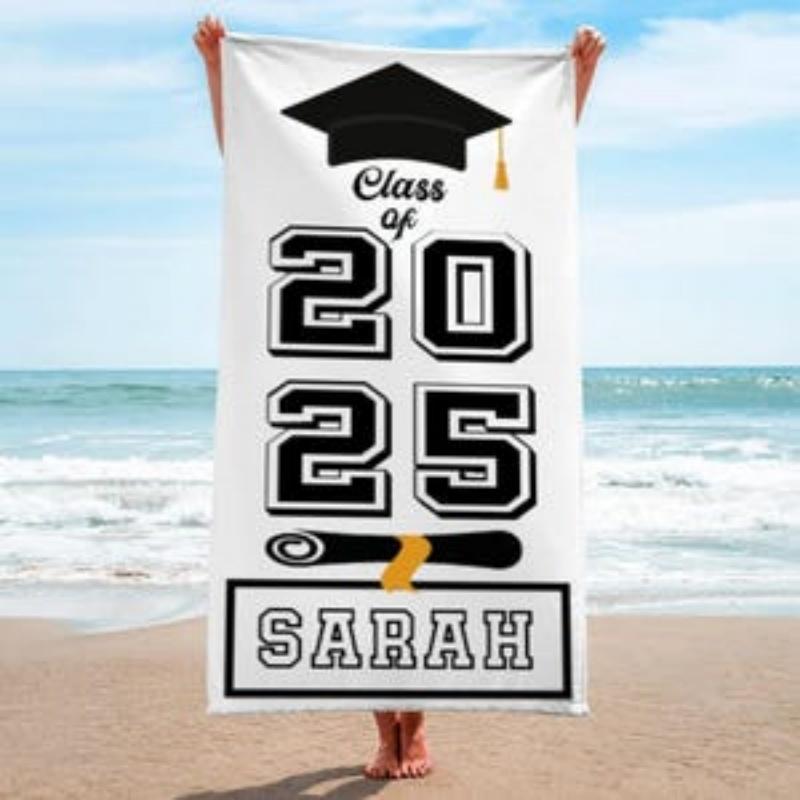 Class Of Beach Towel Gifts Grad Beach Towel Pool Party Towel Graduation Trip Gifts Senior Vacation