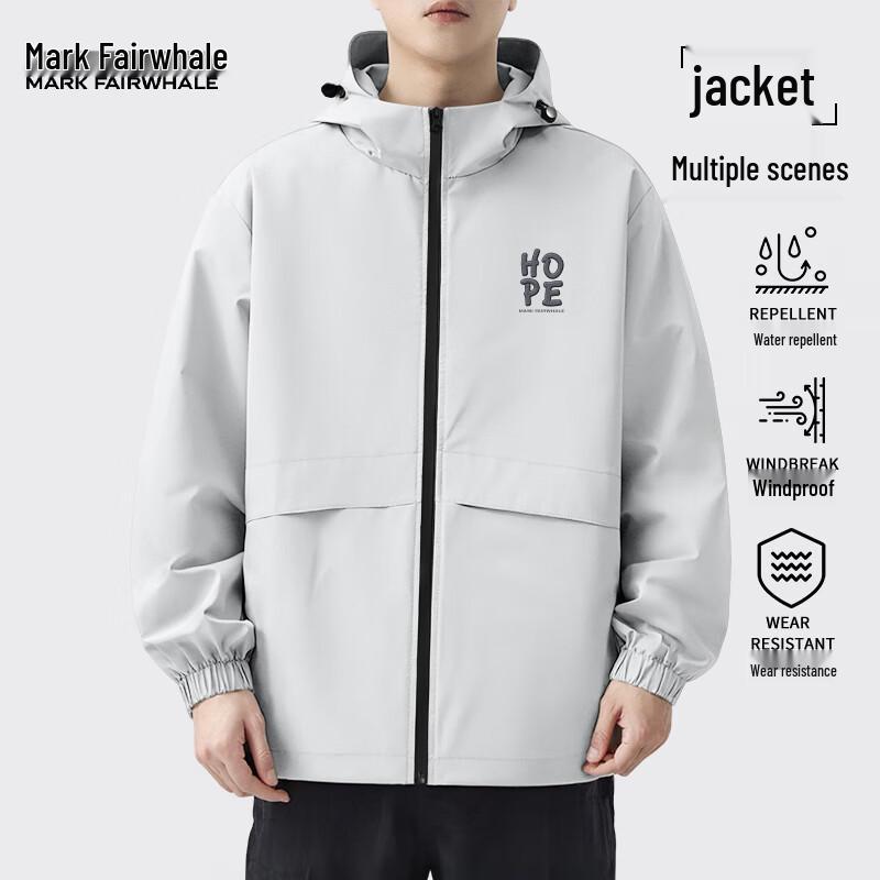 Mark Fairwhale Men s Windproof Hooded Jacket L