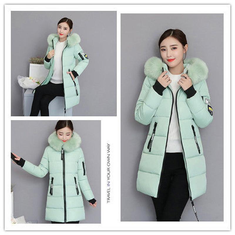 Parkas Women Long Padded Jackets Hoodie Coats Elegant Loose Casual