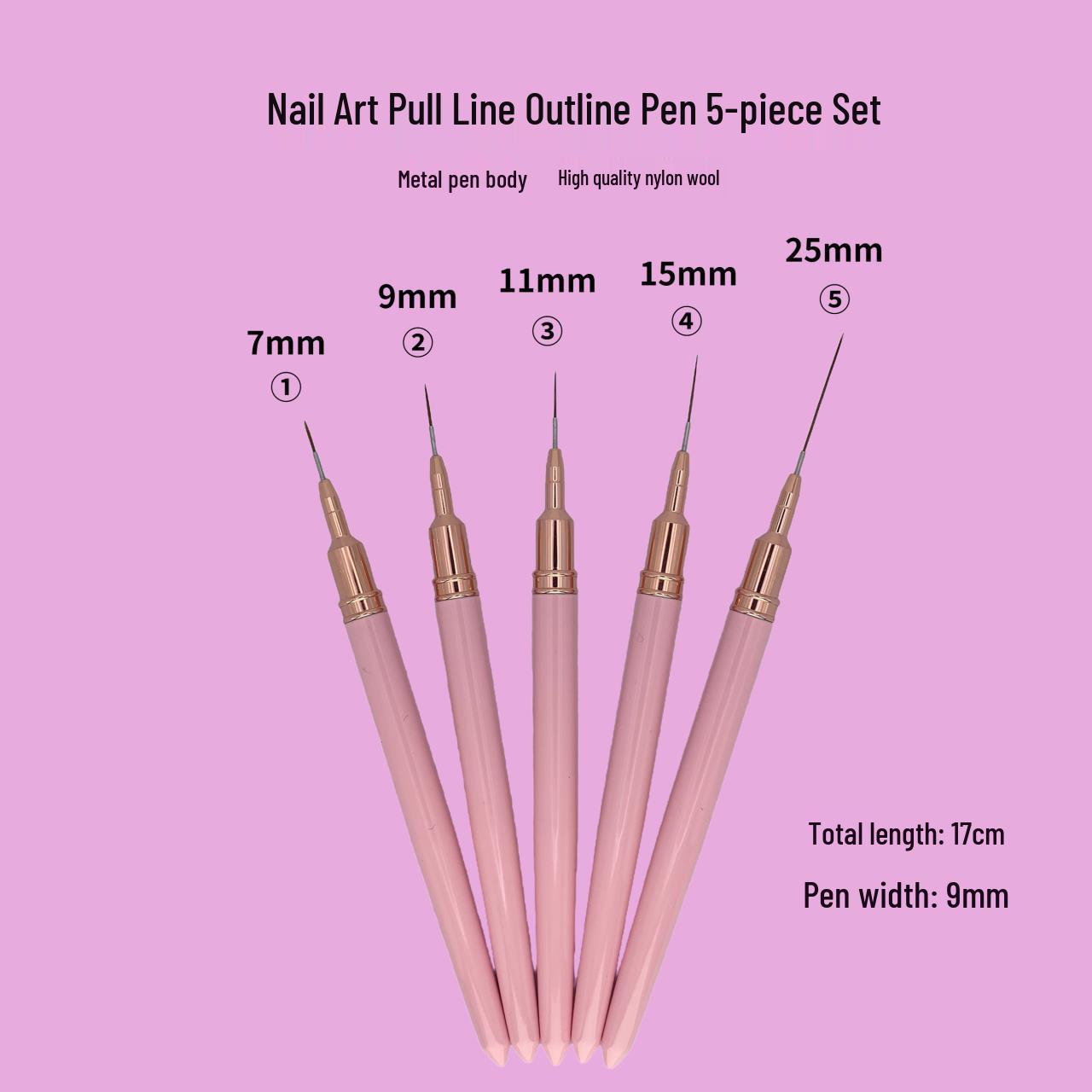 

Minaqi Тонкая ручка-лайнер для нейл-арта для рисования и рисования цветов