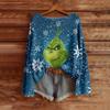 Women's Fashion Long Sleeve Christmas Snowman Snowflake Print Jacket Cardigan