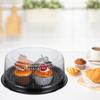 10 Stuks Taart Kaas Dozen Dessert Containers Transparant Rond 8 Inch Zwarte Bodem Benodigdheden Plastic Taartdozen Feest