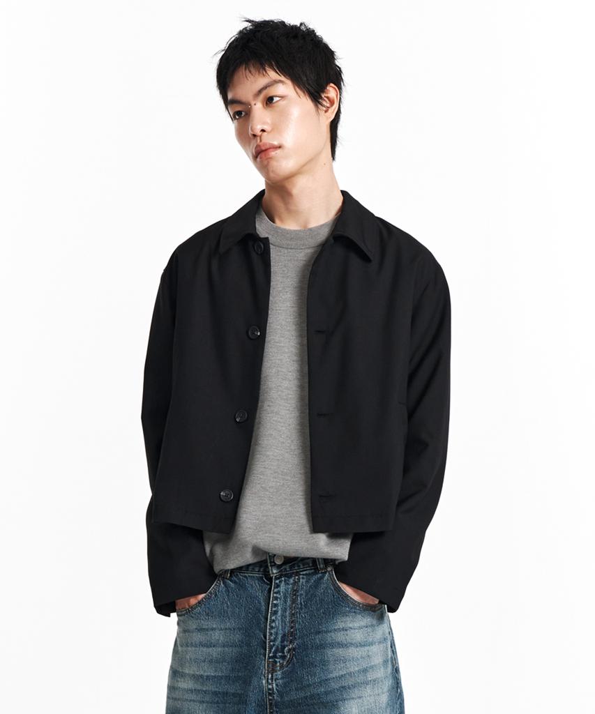 Kichul Minimal Crop Jacket (Black)